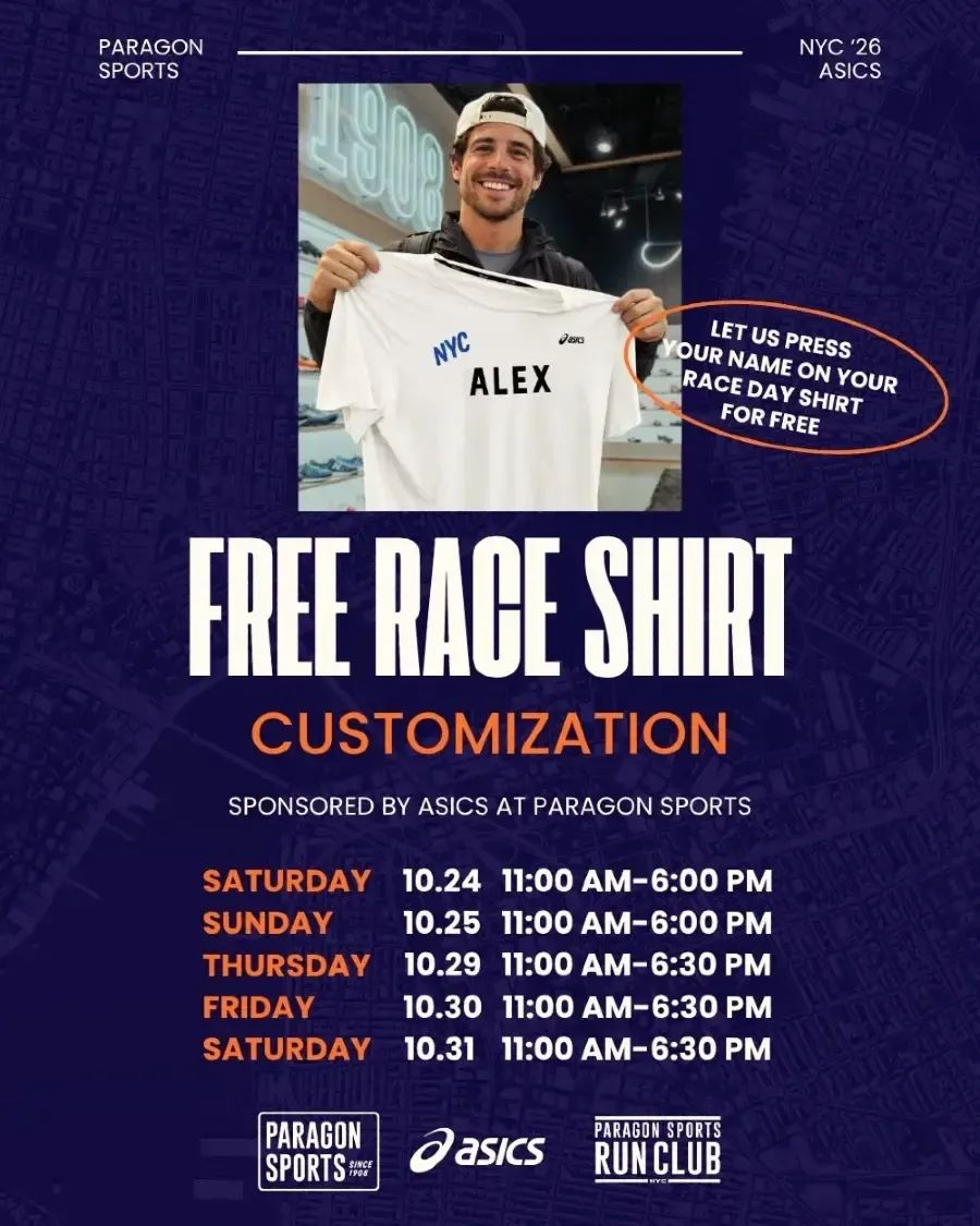Paragon Sports Race Shirt Customization