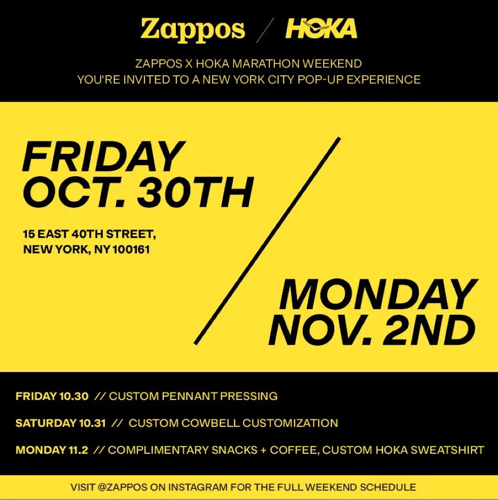 Zappos No More Lonely Runs NYC Marathon Pop-Up