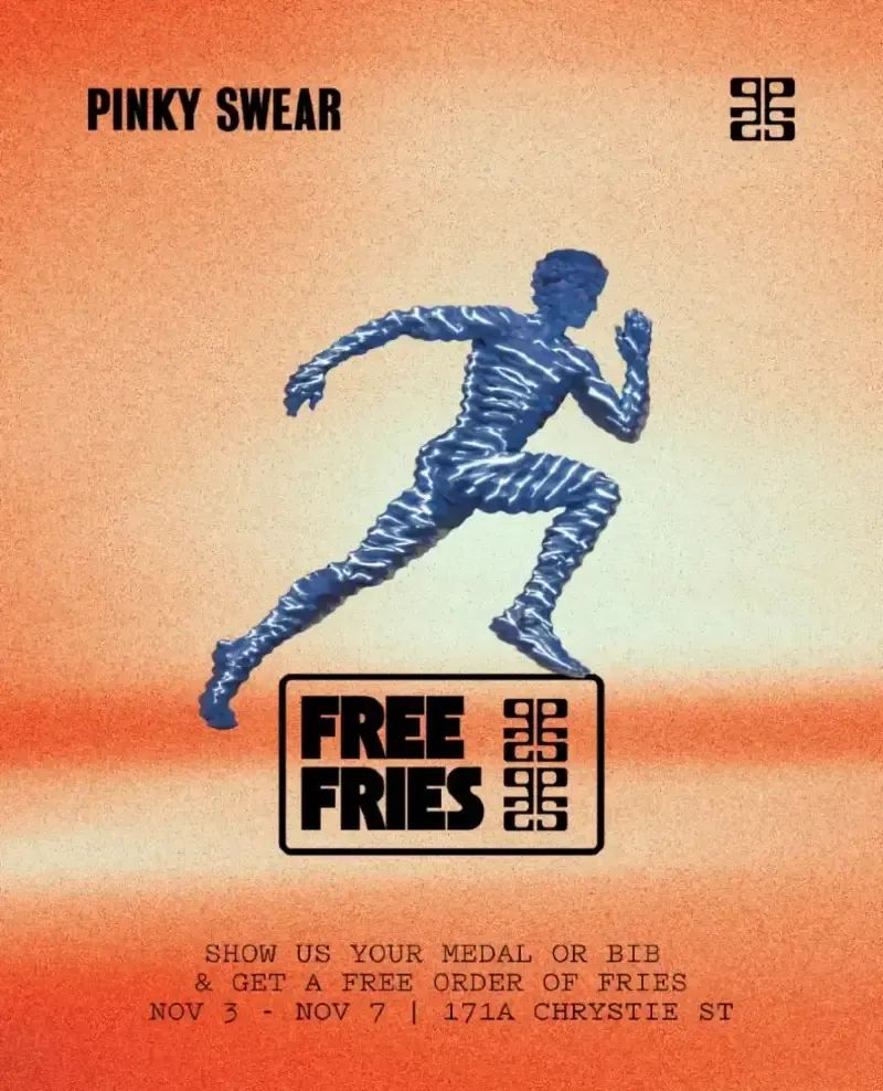 Pink Swear Free Fries for Marathon Runners