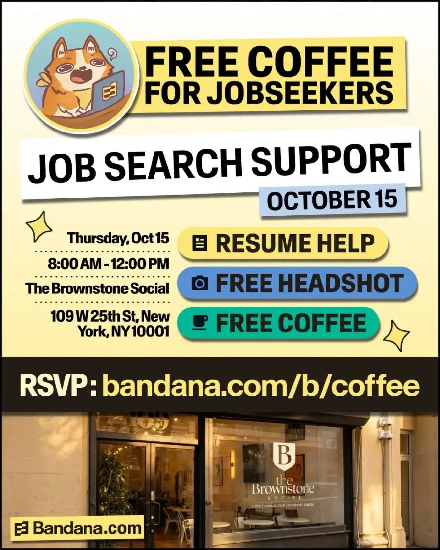 Bandana’s Free Coffee for Job Seekers!