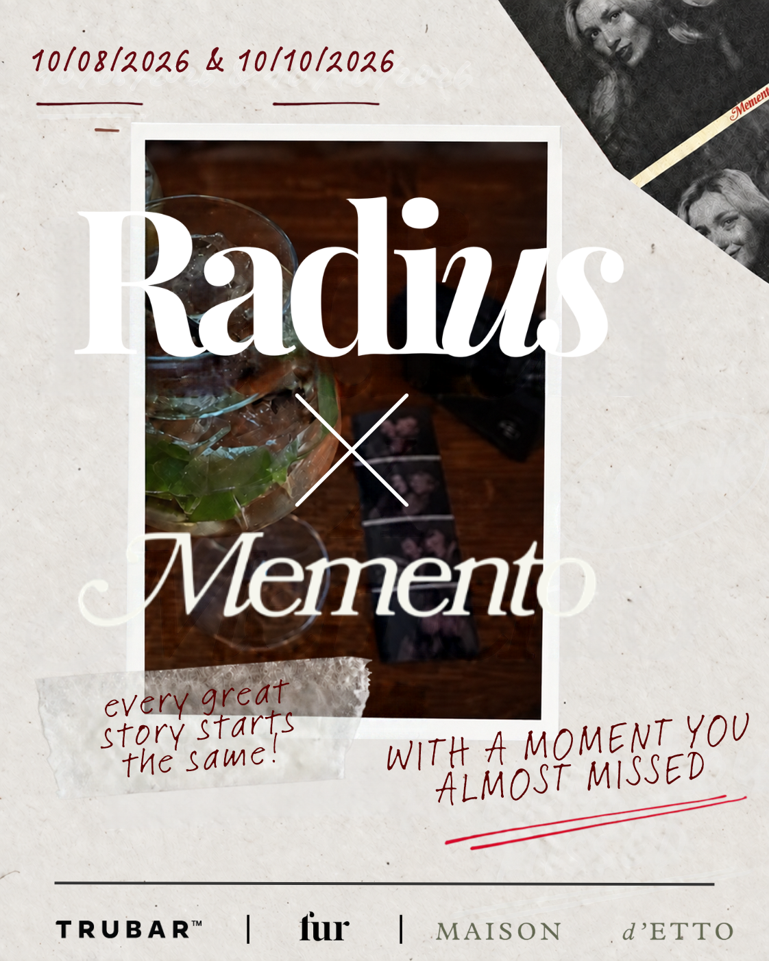 Radius x Memento Analog Photo Booth Pop-Up